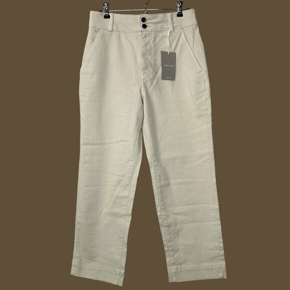 New Everlane The Organic Straight Leg Crop Pants Pumice Stone Women 6 NWT - Picture 2 of 11